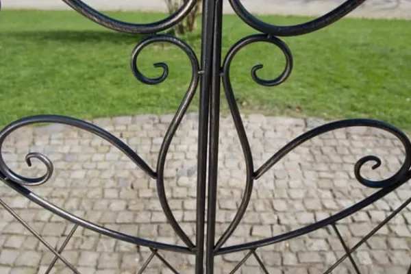 Discount Melissa Rose Arch with Gate - Handcrafted Iron Climbing Plant Support, Bronze Finish, 220cm Buer, Spalier, Lysthuse Uden Tag