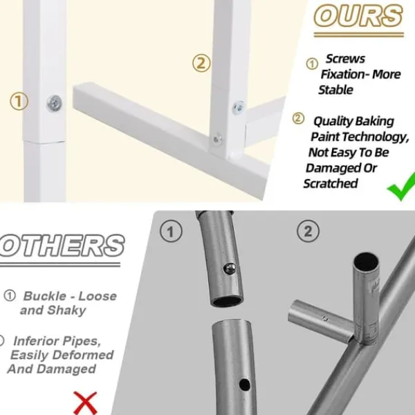 Clearance Metal baggrundsbue - Bryllupsbue/ballonbue stativ - Sæt med 3 - XL - Hvid Buer, Spalier, Lysthuse Uden Tag