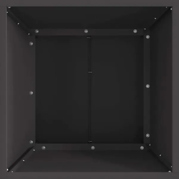 New Metal bålsted i sort - Bærbart ildsted til udendørs hygge | Størrelse: 40 x 40 x 35 cm Pejse