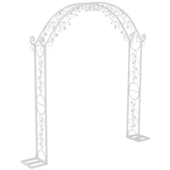 Buer, Spalier, Lysthuse Uden Tag^Metal Bryllupsbue, Elegant Design, Solid Konstruktion,XXL, Mælkehvid