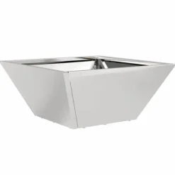 Krukker & Plantebeholdere^Metal have skål plantekasse - Elegant design til udendørs brug | Størrelse: 35x35x15 cm | Farve: Sølv