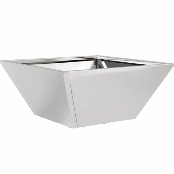 Krukker & Plantebeholdere^Metal have skål plantekasse - Elegant design til udendørs brug | Størrelse: 35x35x15 cm | Farve: Sølv