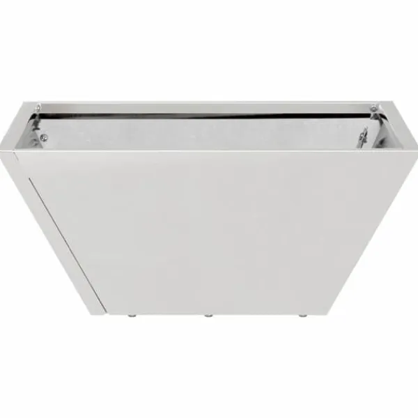Krukker & Plantebeholdere^Metal have skål plantekasse - Elegant design til udendørs brug | Størrelse: 35x35x15 cm | Farve: Sølv