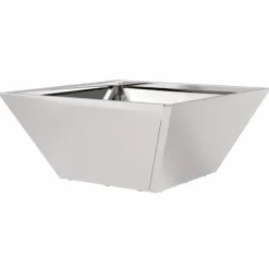 Krukker & Plantebeholdere^Metal have skål plantekasse - Elegant design til udendørs brug | Størrelse: 35x35x15 cm | Farve: Sølv