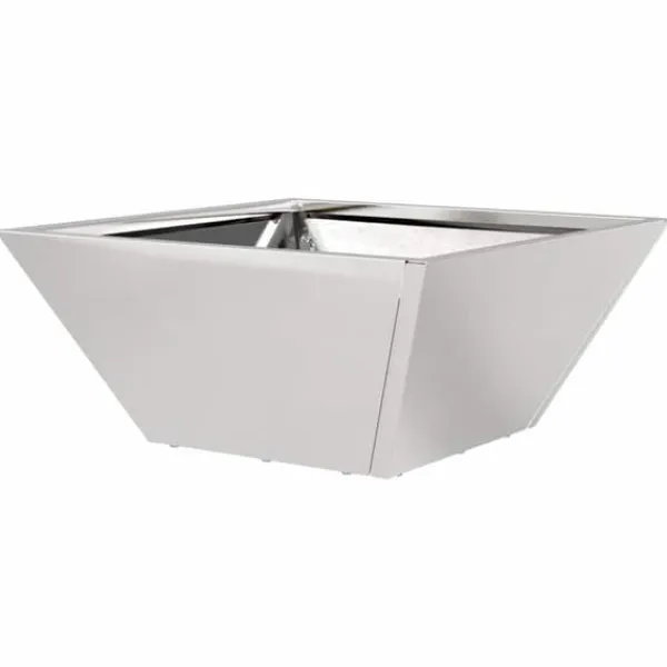 Krukker & Plantebeholdere^Metal have skål plantekasse - Elegant design til udendørs brug | Størrelse: 35x35x15 cm | Farve: Sølv