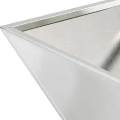 Krukker & Plantebeholdere^Metal have skål plantekasse - Elegant design til udendørs brug | Størrelse: 35x35x15 cm | Farve: Sølv