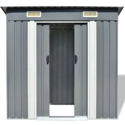 Discount Metal haveskur med ventilationsåbninger - Opbevaringsskur | Farve: Grå Skure, Garager & Carports