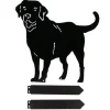 Havedekorationer^Metal Hunde Dekorative Havepæle Hundesilhuet Havedekoration til Udendørs Græsplænepynt Haveskilt