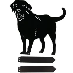 Havedekorationer^Metal Hunde Dekorative Havepæle Hundesilhuet Havedekoration til Udendørs Græsplænepynt Haveskilt