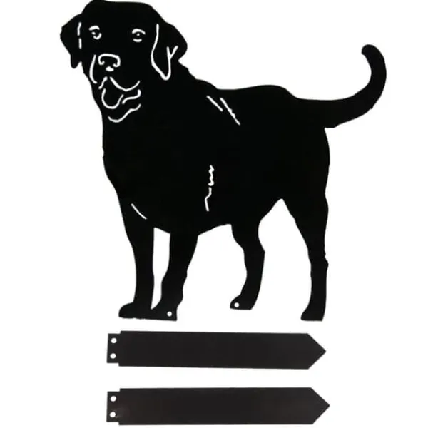 Havedekorationer^Metal Hunde Dekorative Havepæle Hundesilhuet Havedekoration til Udendørs Græsplænepynt Haveskilt
