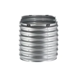 Plantningsbænke^Metal Hævet Haveseng, 4x2x2 Fod, Galvaniseret Plantekasse, Holdbar, Velegnet til Udendørs Brug, Sølvfinish