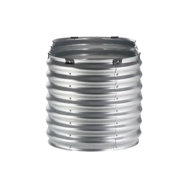 Plantningsbænke^Metal Hævet Haveseng, 4x2x2 Fod, Galvaniseret Plantekasse, Holdbar, Velegnet til Udendørs Brug, Sølvfinish