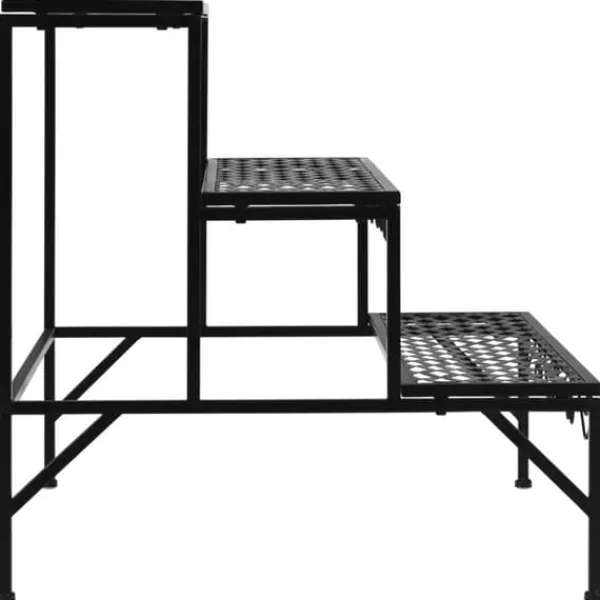 Plantestativer^Metal Plante Stativ, 70x60x60.5 cm, Sort