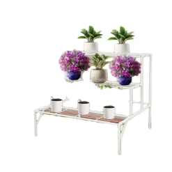 Discount Metal Planteholder, 3-Niveau Design, Holdbar Konstruktion,HVID Plantestativer