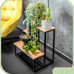 Clearance Metal stående blomsterstativ til blomster, planter, potter, industriel hylde 68 Plantestativer