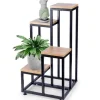 Metalblomsterstativ 4-lags, niveaudelt stativ til potter, planter og blomster Plantestativer