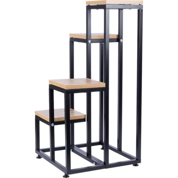 Metalblomsterstativ 4-lags, niveaudelt stativ til potter, planter og blomster Plantestativer