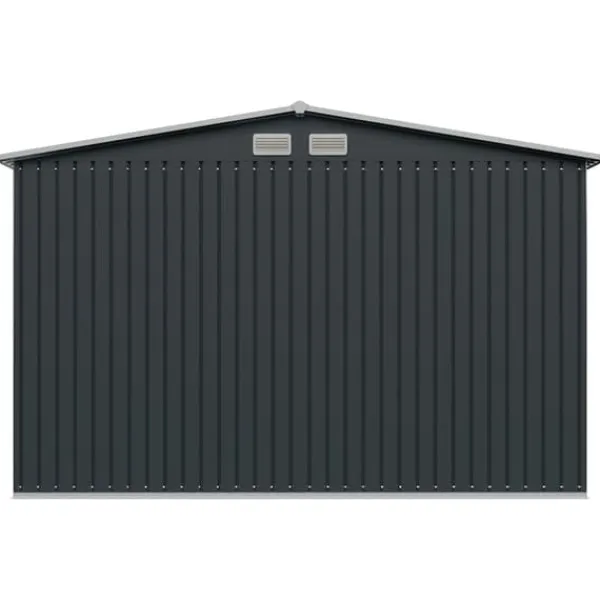 Skure, Garager & Carports^Metalskur til haven - Opbevaring af værktøj | Størrelse: 257x205x178 cm | Farve: Antracitgrå