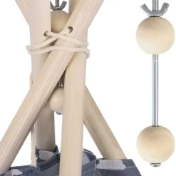 Best Miljøvenlig Tipi-Telt Stabilisator - Holdbart Træ & Metal Legeteltstøtte Telte & Lysthuse