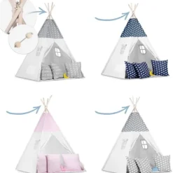 Best Miljøvenlig Tipi-Telt Stabilisator - Holdbart Træ & Metal Legeteltstøtte Telte & Lysthuse
