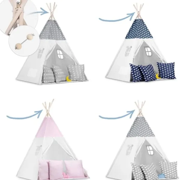 Best Miljøvenlig Tipi-Telt Stabilisator - Holdbart Træ & Metal Legeteltstøtte Telte & Lysthuse