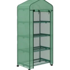 Hot Mini drivhus 69×50×165 cm – 4 hylder, grøn Drivhus