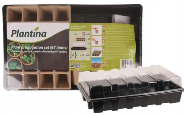 Clearance Mini drivhusplantesæt med 67 elementer Kit Til Plante- & Urtedyrkning