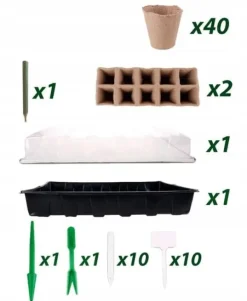 Clearance Mini drivhusplantesæt med 67 elementer Kit Til Plante- & Urtedyrkning
