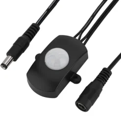 Discount Mini PIR infrarød bevægelsessensor til LED-strimmel - sort, 6-24V, 5A Bevægelsesdetektorer