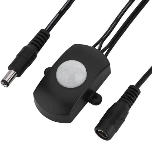 Discount Mini PIR infrarød bevægelsessensor til LED-strimmel - sort, 6-24V, 5A Bevægelsesdetektorer
