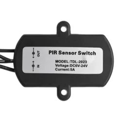Discount Mini PIR infrarød bevægelsessensor til LED-strimmel - sort, 6-24V, 5A Bevægelsesdetektorer
