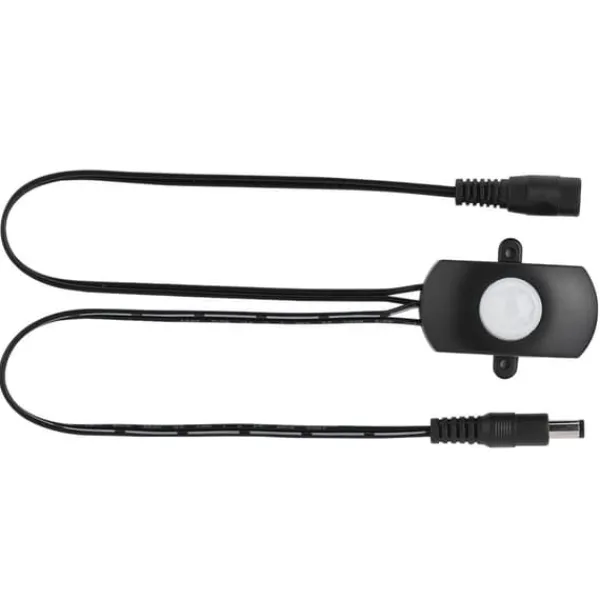 Discount Mini PIR infrarød bevægelsessensor til LED-strimmel - sort, 6-24V, 5A Bevægelsesdetektorer