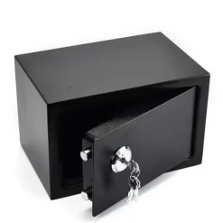Pengeskabe^Mini Safe, Nøglebetjent Lås, Vægmonteret Design,sort