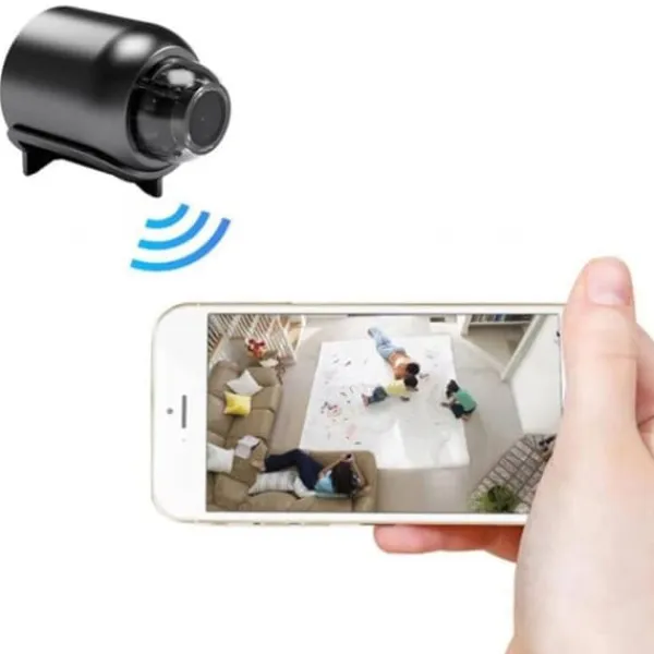 Sikkerhedsmonitorer & Videokameraer^Mini WiFi-kamera 1080P HD Nattesyn Bevægelsesdetektion Fjernvisning Trådløst sikkerhedskamera til hjemmebutik lager