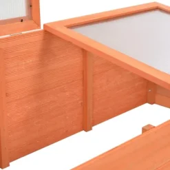 Drivhus^Minidrivhus i træ med hængslet låg - Beskyt dine planter | Størrelse: 100x50x34 cm
