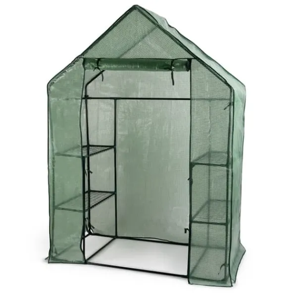 New Minidrivhus med hylder og lynlås - 143 x 73 x 195 cm Drivhus