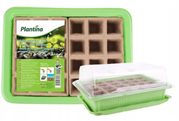 Kit Til Plante- & Urtedyrkning^Minidrivhus med to bakker på 27x20x11 cm til frøplanter