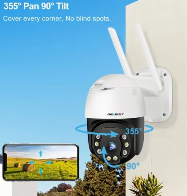 Clearance Mobil Sikkerhedskamera, 2 MP Opløsning, 25FPS Billedfrekvens, 3.6mm Linse, IP66 Vandtæt Vurdering, 4G Forbindelse Sikkerhedsmonitorer & Videokameraer