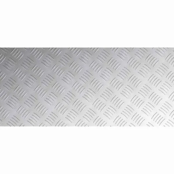 Clearance Moderne Aluminium Checker Plader - Skridsikre Trin | Størrelse: 90x40 cm | Farve: Sølv Pejse