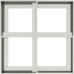Plantningsbænke^Moderne Blomsterkrukke i Galvaniseret Stål - Rektangulær | Størrelse: 100x100x48 cm | Farve: Sølv