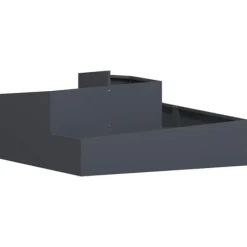 Outlet Moderne blomsterkrukke i stål - UV-resistent og holdbar | Størrelse: 100x100x50 cm | Farve: Antracit Krukker & Plantebeholdere