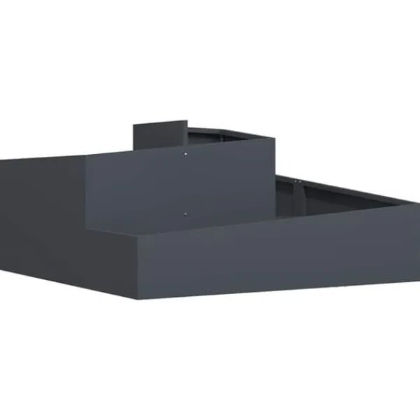 Outlet Moderne blomsterkrukke i stål - UV-resistent og holdbar | Størrelse: 100x100x50 cm | Farve: Antracit Krukker & Plantebeholdere
