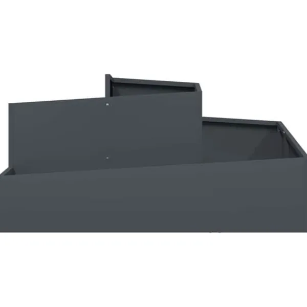 Outlet Moderne blomsterkrukke i stål - UV-resistent og holdbar | Størrelse: 100x100x50 cm | Farve: Antracit Krukker & Plantebeholdere