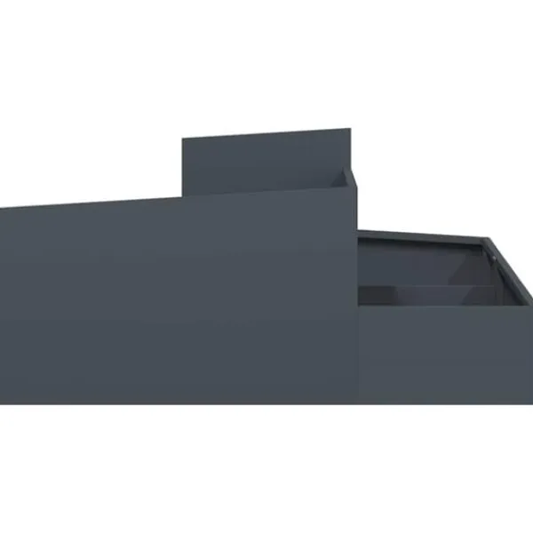 Outlet Moderne blomsterkrukke i stål - UV-resistent og holdbar | Størrelse: 100x100x50 cm | Farve: Antracit Krukker & Plantebeholdere