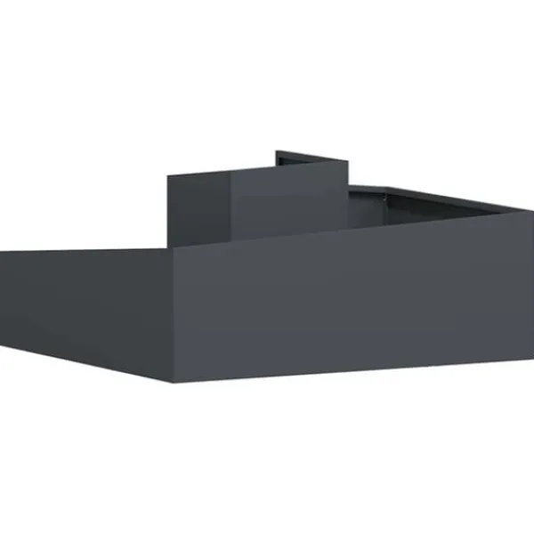 Outlet Moderne blomsterkrukke i stål - UV-resistent og holdbar | Størrelse: 100x100x50 cm | Farve: Antracit Krukker & Plantebeholdere