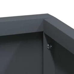 Outlet Moderne blomsterkrukke i stål - UV-resistent og holdbar | Størrelse: 100x100x50 cm | Farve: Antracit Krukker & Plantebeholdere