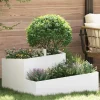Krukker & Plantebeholdere^Moderne blomsterkrukke i stål - Indendørs & udendørs | Farve: Hvid | Størrelse: 80x80x50 cm