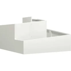 Krukker & Plantebeholdere^Moderne blomsterkrukke i stål - Indendørs & udendørs | Farve: Hvid | Størrelse: 80x80x50 cm