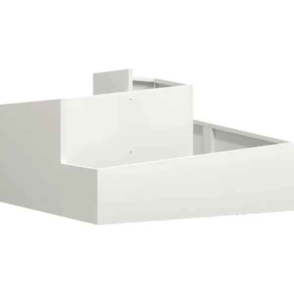 Krukker & Plantebeholdere^Moderne blomsterkrukke i stål - Indendørs & udendørs | Farve: Hvid | Størrelse: 80x80x50 cm