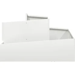 Krukker & Plantebeholdere^Moderne blomsterkrukke i stål - Indendørs & udendørs | Farve: Hvid | Størrelse: 80x80x50 cm